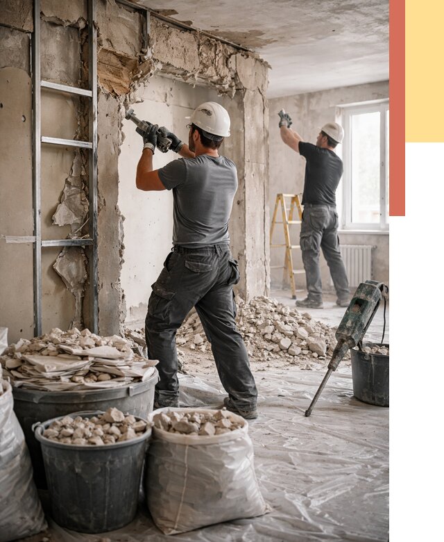 Демонтажные работы в Тобольске от 2745 руб. — услуги и цена под ключ | ОТДЕЛОЧНИК-Тбл