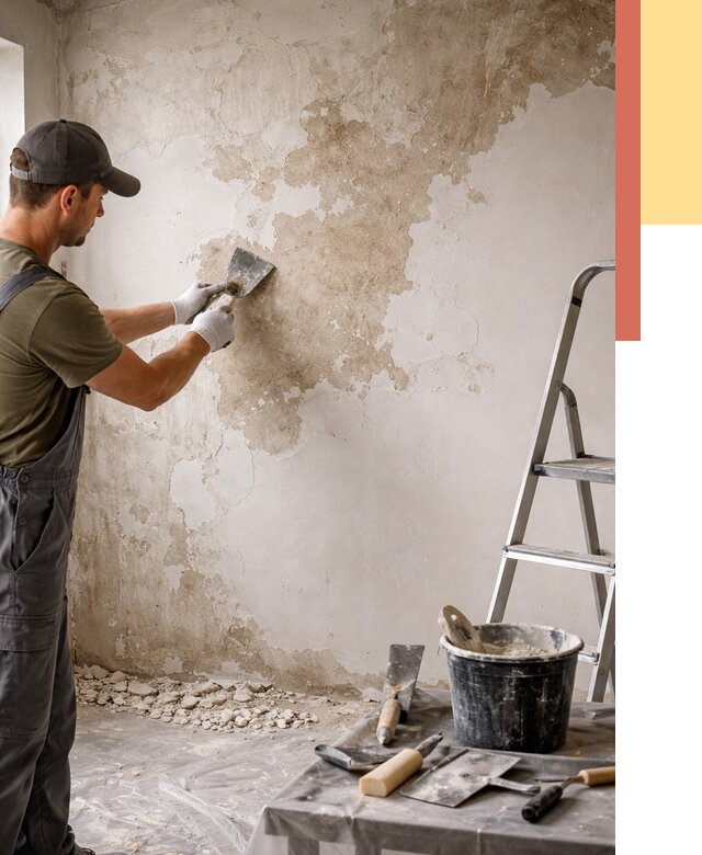 Снятие старой шпаклевки в Тобольске от 1881 руб. — быстро и недорого | ОТДЕЛОЧНИК-Тбл