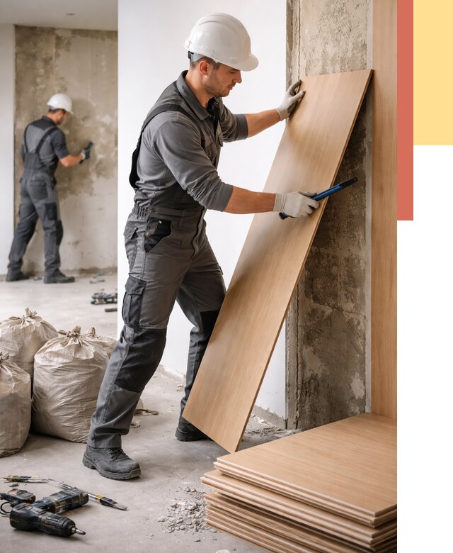 Демонтаж стеновых панелей в Тобольске от 3558 руб. за м² быстро и недорого | ОТДЕЛОЧНИК-Тбл