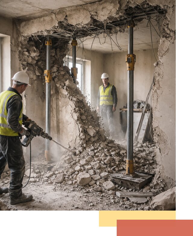 Снос несущих стен в Тобольске с гарантией безопасности и качества