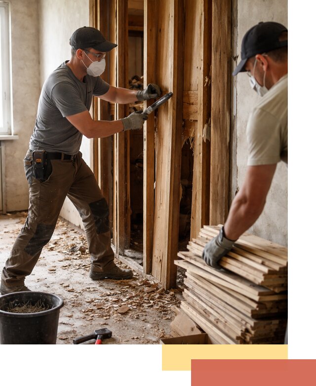 Демонтаж деревянных перегородок в Тобольске быстро и аккуратно