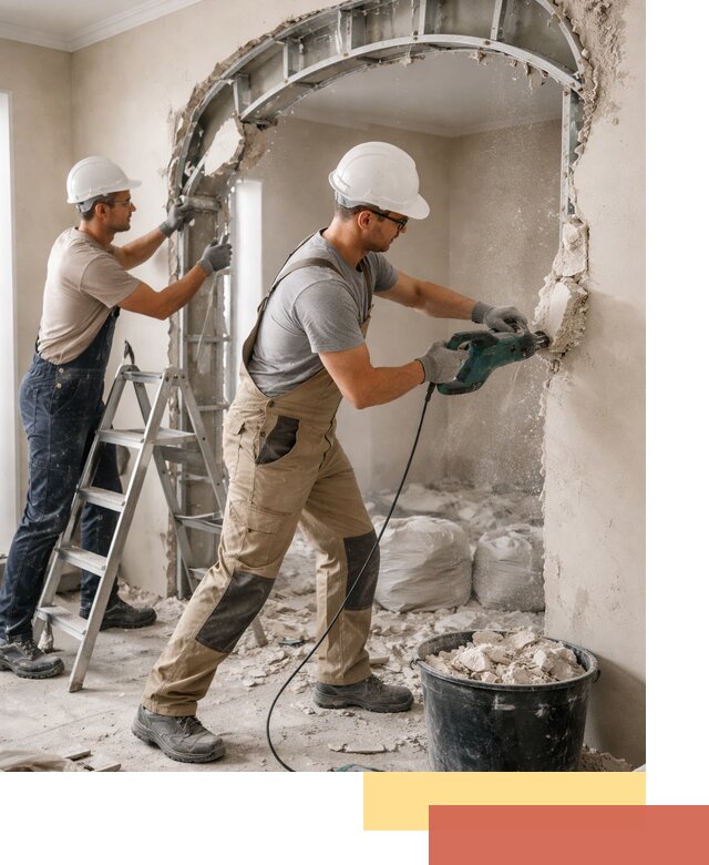 Демонтаж гипсокартонной арки в Тобольске быстро и аккуратно