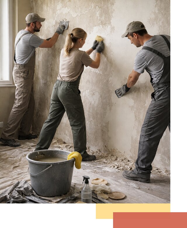 Очистка стен от клея и грунтовки в Тобольске качественно и быстро