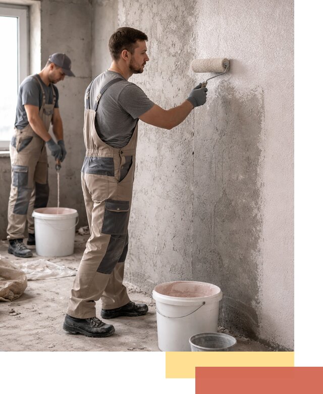 Нанесение бетоноконтакта на стены в Тобольске для последующей отделки