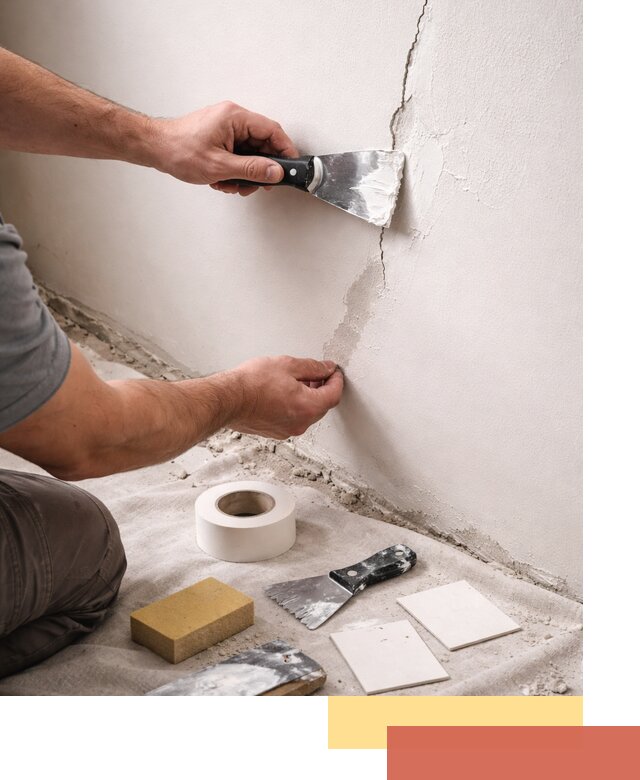 Заделка трещин и сколов в стенах и потолках в Тобольске