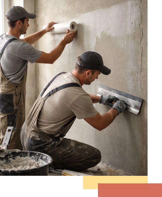 Армирование стен стеклосеткой в Тобольске для прочной отделки