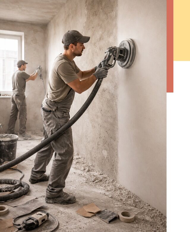 Шлифовка стен в Тобольске от 1220 руб/м2 — быстро и недорого | ОТДЕЛОЧНИК-Тбл