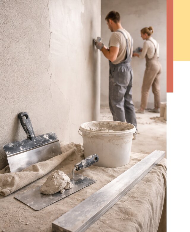 Штукатурка стен гипсовая в Тобольске от 4575 руб/м2 — быстро и недорого | ОТДЕЛОЧНИК-Тбл