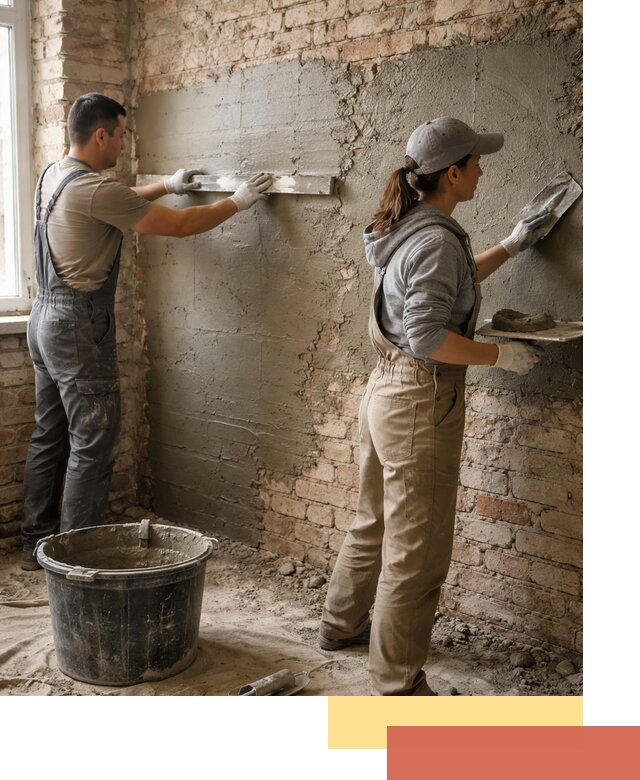 Штукатурка кирпичных стен в Тобольске — качественно и надежно