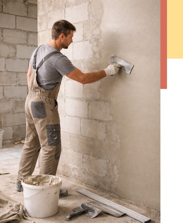 Штукатурка стен из газобетона в Тобольске от 2135 руб./м2 — быстро и недорого | ОТДЕЛОЧНИК-Тбл