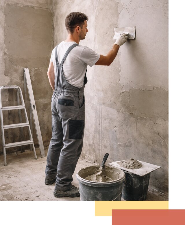 Штукатурка стен в ванной под ключ в Тобольске