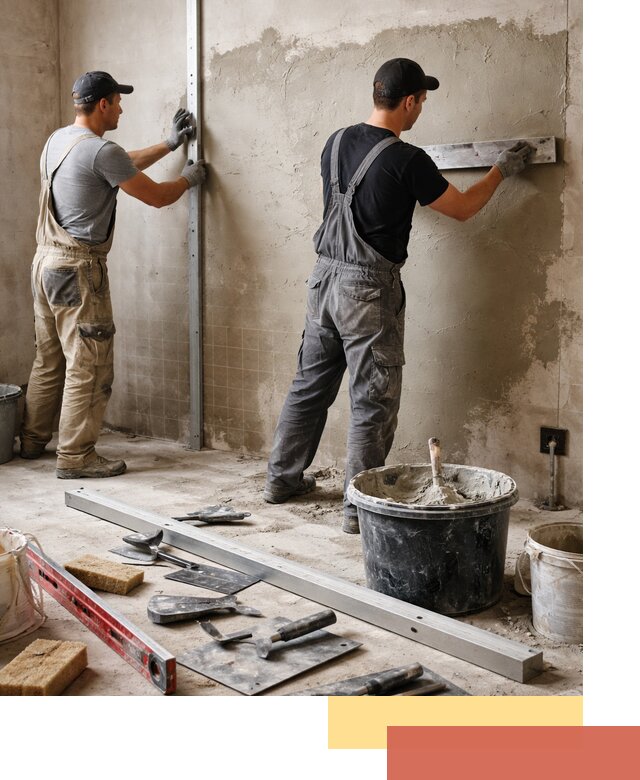 Профессиональная штукатурка стен под плитку в Тобольске