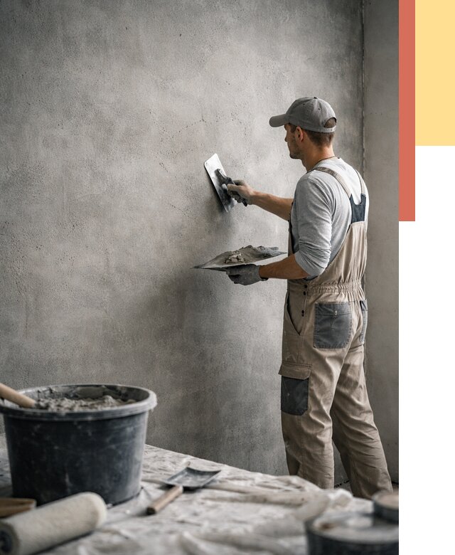 Декоративная штукатурка под бетон в Тобольске от 2542 руб./м² — нанесение под ключ | ОТДЕЛОЧНИК-Тбл