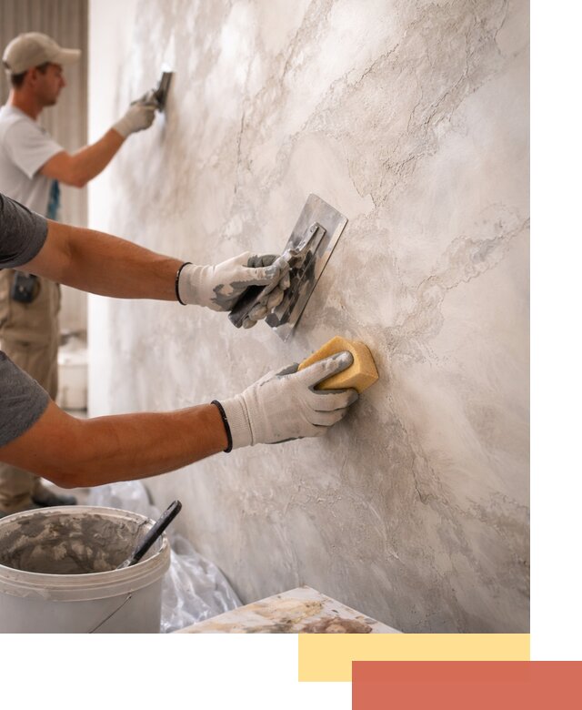 Декоративная штукатурка под мрамор в Тобольске для стен и потолков