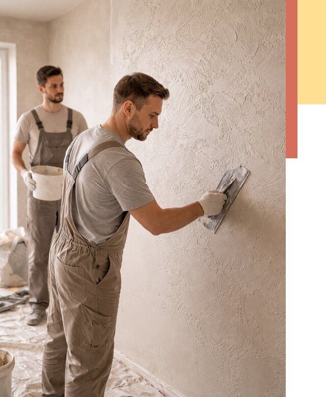 Фактурная штукатурка стен в Тобольске от 4270 руб./м² — заказать под ключ | ОТДЕЛОЧНИК-Тбл