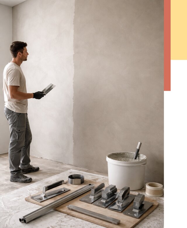 Нанесение микроцемента на стены в Тобольске от 3253 руб./м2 под ключ | ОТДЕЛОЧНИК-Тбл