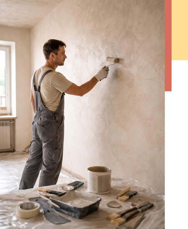 Нанесение лессирующей краски по декоративке в Тобольске от 1779 руб. | ОТДЕЛОЧНИК-Тбл