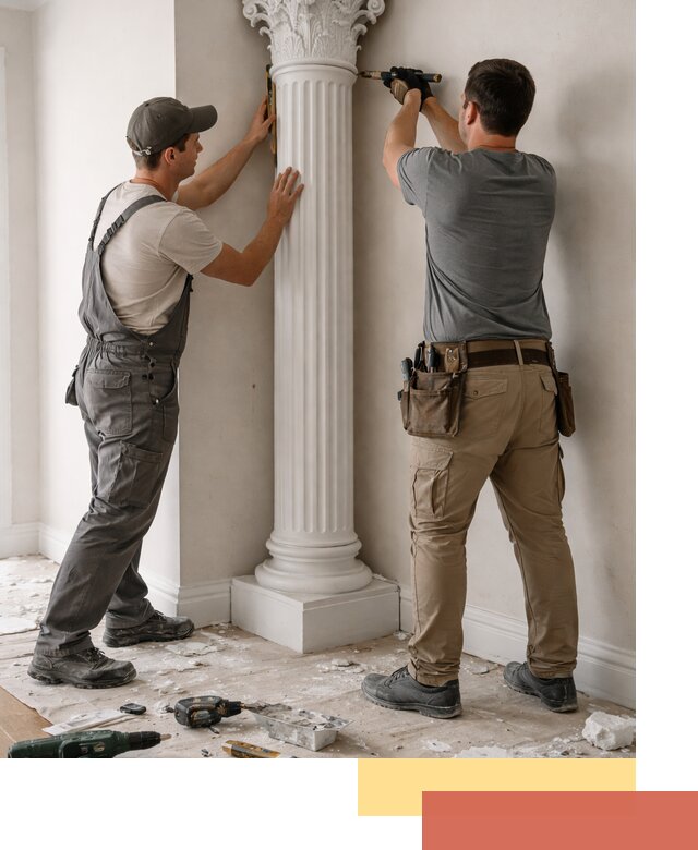 Установка декоративных колонн в Тобольске под ключ