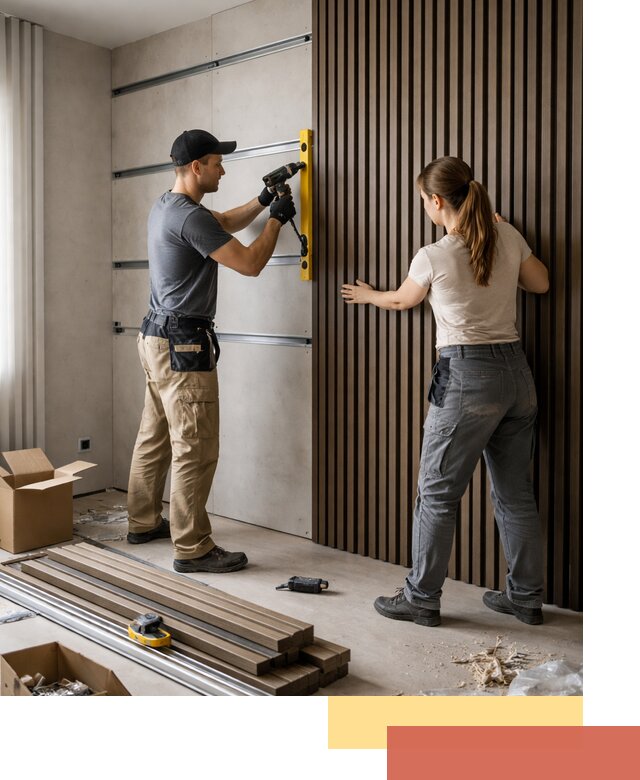 Монтаж реечных панелей на стены в Тобольске