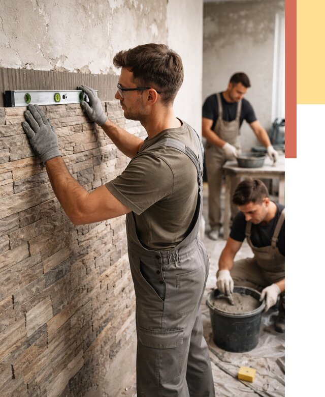 Монтаж искусственного камня в Тобольске от 4575 руб. под ключ | ОТДЕЛОЧНИК-Тбл