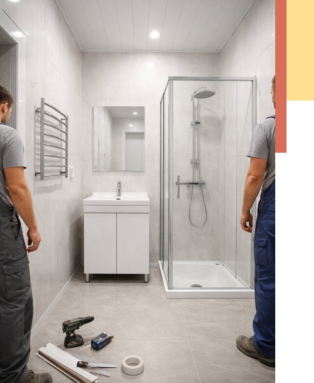 Отделка ванной комнаты панелями ПВХ в Тобольске от 4575 руб. за м2 | ОТДЕЛОЧНИК-Тбл