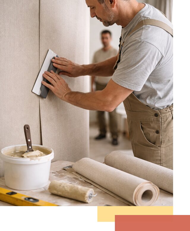 Поклейка текстильных обоев в Тобольске профессионально и аккуратно