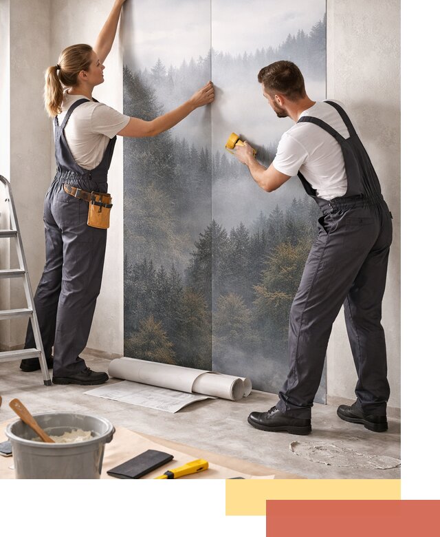 Поклейка фотообоев профессионально в Тобольске под ключ