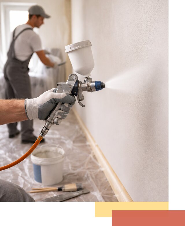 Покраска стен краскопультом в Тобольске быстро и качественно