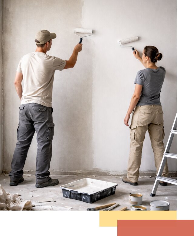 Окраска стен по стеклохолсту в Тобольске качественно и долговечно