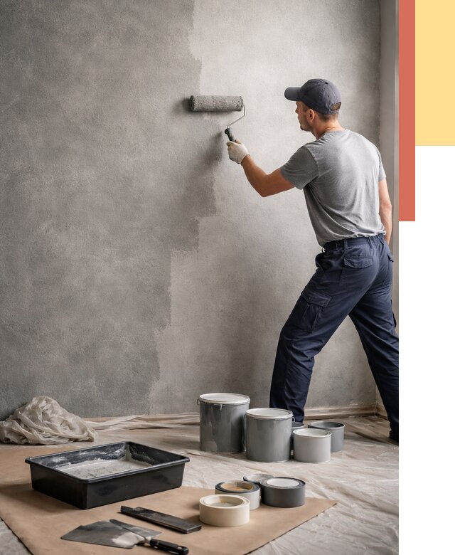 Покраска стен под бетон в Тобольске от 661 руб. за м2 — быстро и недорого | ОТДЕЛОЧНИК-Тбл