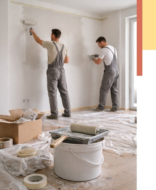 Покраска стен в квартире в Тобольске от 2542 руб/м2 — быстро и недорого | ОТДЕЛОЧНИК-Тбл