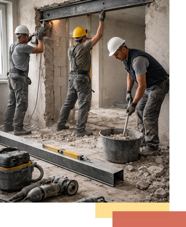 Создание проемов в стенах и несущих конструкциях в Тобольске