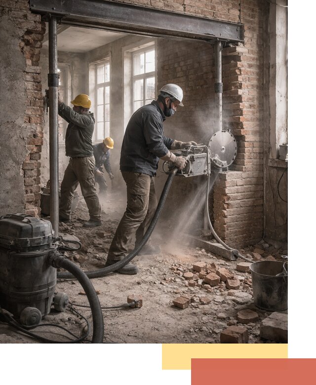 Прорезка проема в стене под дверной или оконный проем в Тобольске