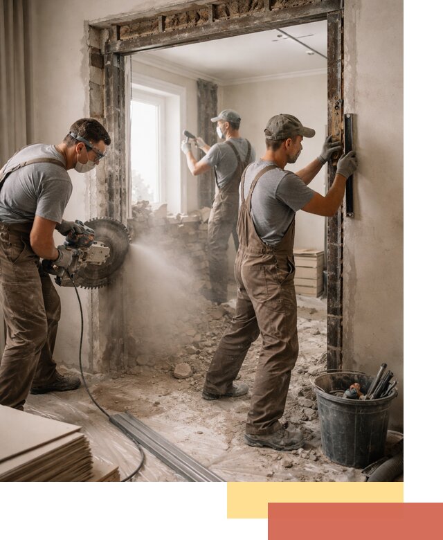 Расширение дверного проема под установку новой двери в Тобольске