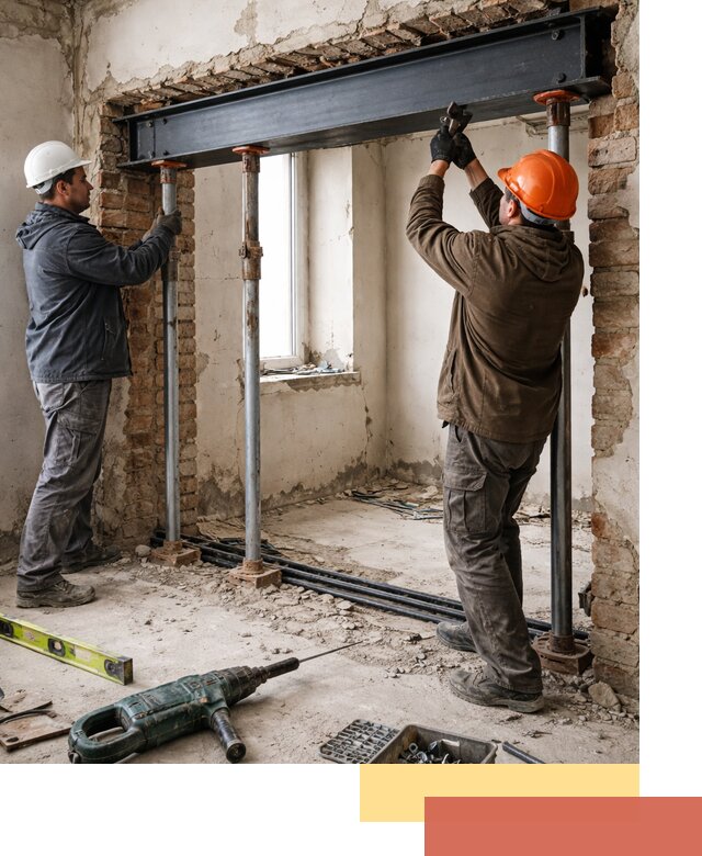 Усиление проема в стене в Тобольске для расширения и безопасности