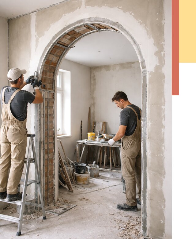 Устройство арочного проема в Тобольске от 9659 руб. под ключ — быстро и недорого | ОТДЕЛОЧНИК-Тбл