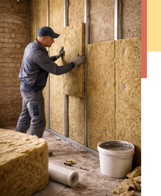 Утепление стен минватой в Тобольске от 1373 руб./м2 — недорого и быстро | ОТДЕЛОЧНИК-Тбл