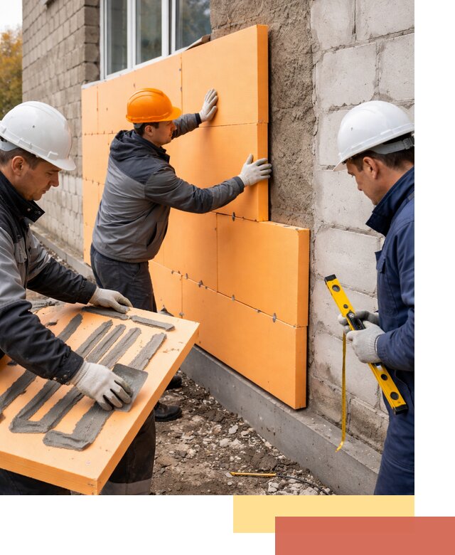 Утепление фасада пеноплексом под ключ в Тобольске