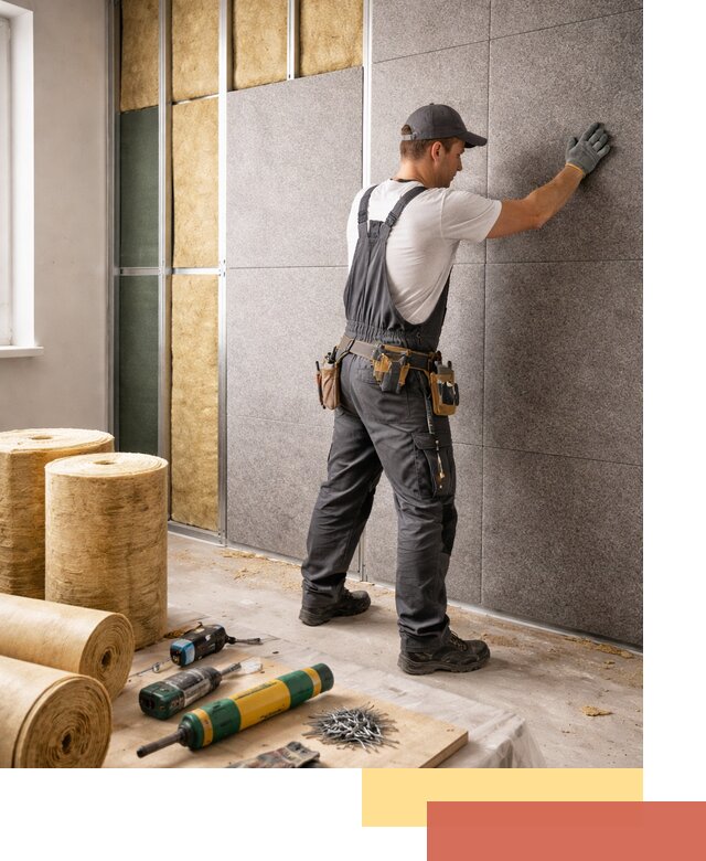 Профессиональная шумоизоляция стен в Тобольске для квартиры и офиса