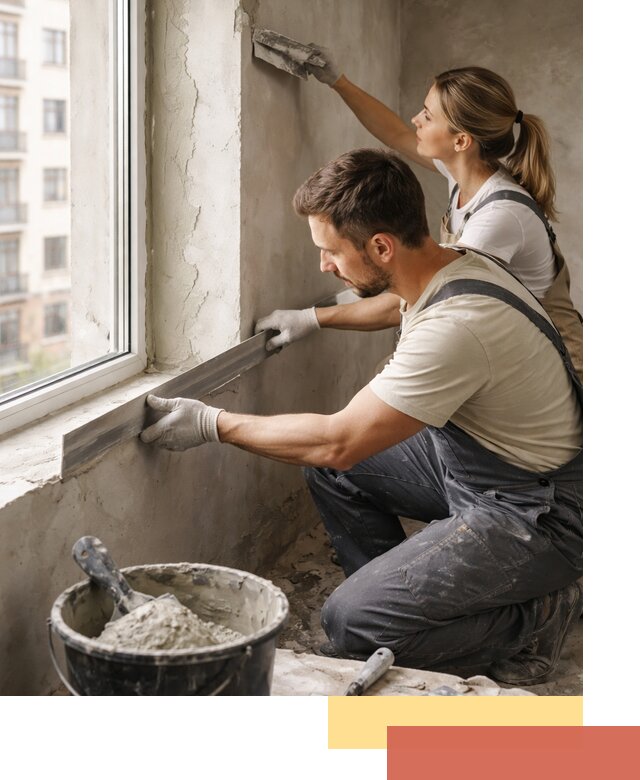 Штукатурка откосов дверей и окон профессионально в Тобольске