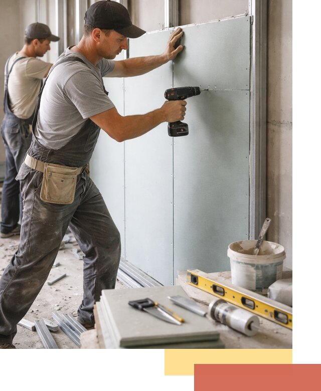 Кладка влагостойких перегородок ПГП в Тобольске