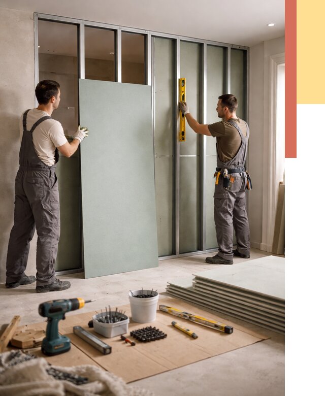 Перегородка из влагостойкого гипсокартона в Тобольске от 4880 руб. — монтаж под ключ | ОТДЕЛОЧНИК-Тбл