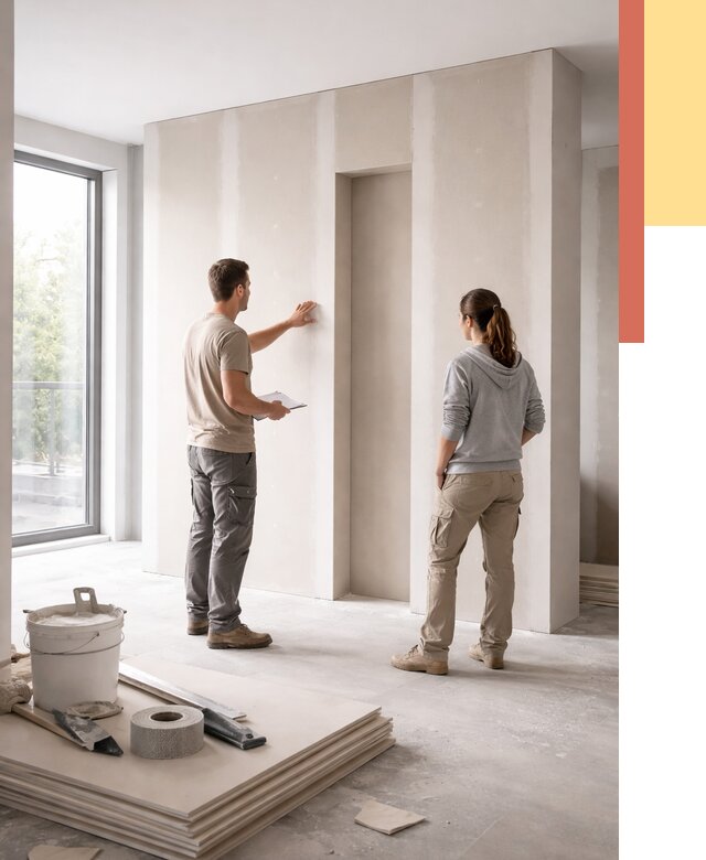 Зонирующая перегородка из гипсокартона в Тобольске от 2847 руб. под ключ | ОТДЕЛОЧНИК-Тбл