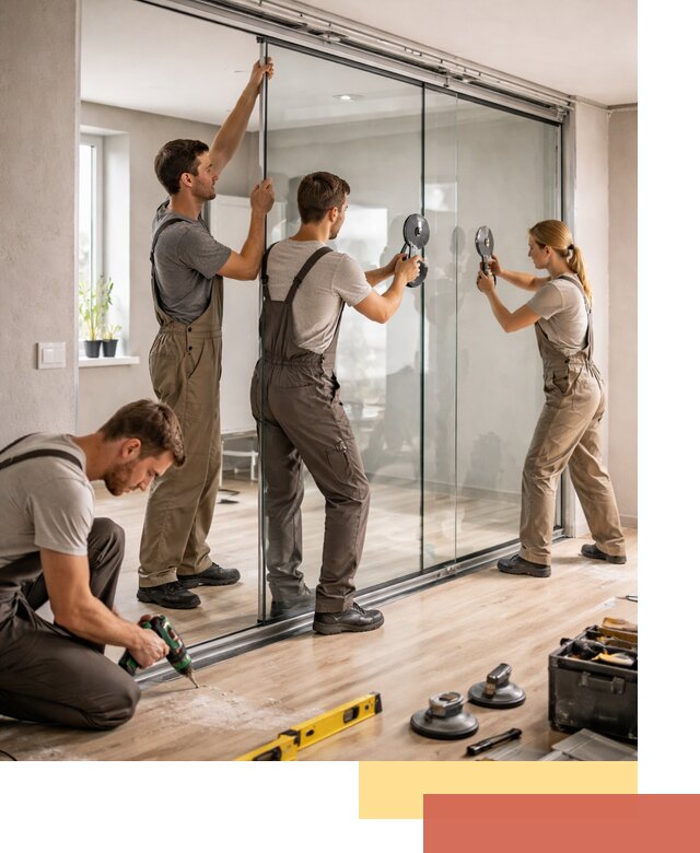 Изготовление стеклянных перегородок на заказ в Тобольске