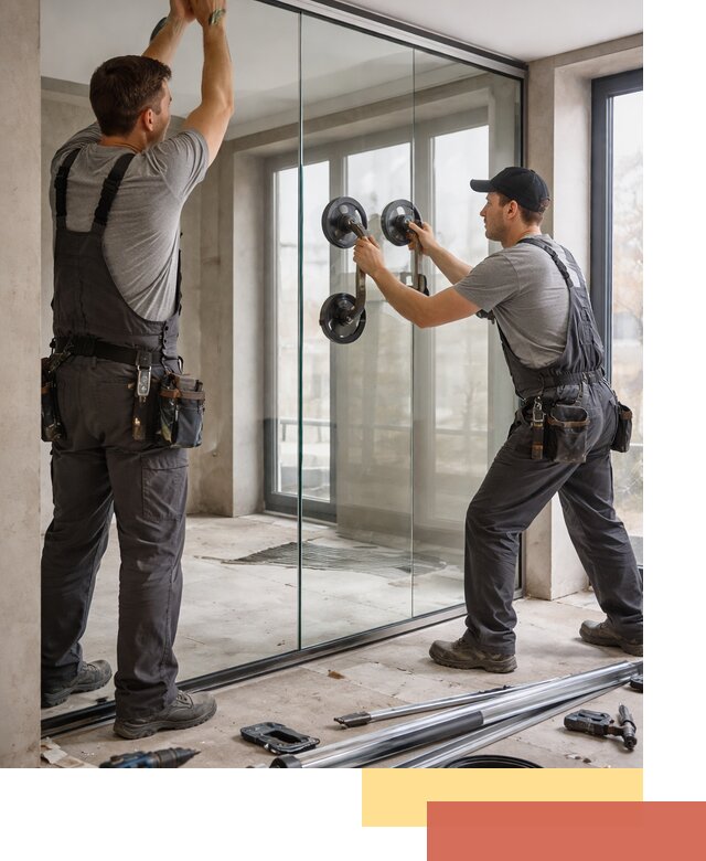 Цельностеклянные перегородки под ключ в Тобольске