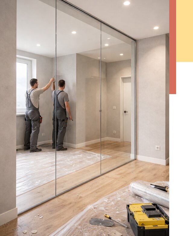 Безрамные стеклянные перегородки в Тобольске — монтаж от 9659 руб. | ОТДЕЛОЧНИК-Тбл