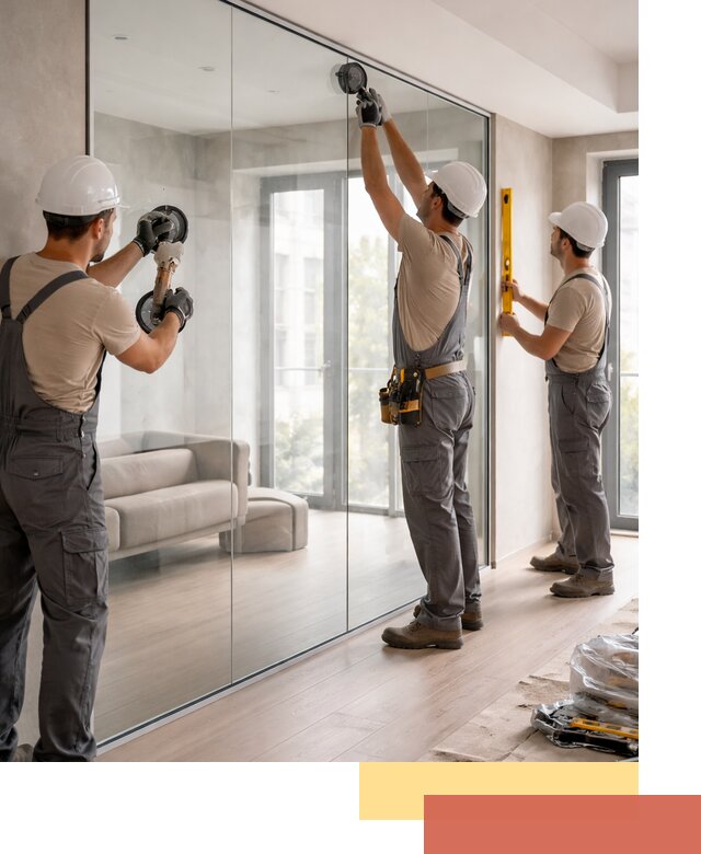 Перегородки из закаленного стекла в Тобольске для офисов и квартир