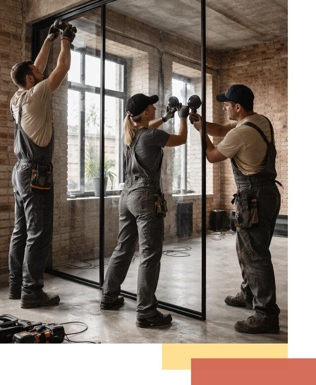 Стеклянные перегородки лофт — изготовление и монтаж в Тобольске