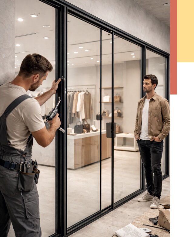 Стеклянные перегородки для магазинов в Тобольске от 8337 руб. под ключ | ОТДЕЛОЧНИК-Тбл