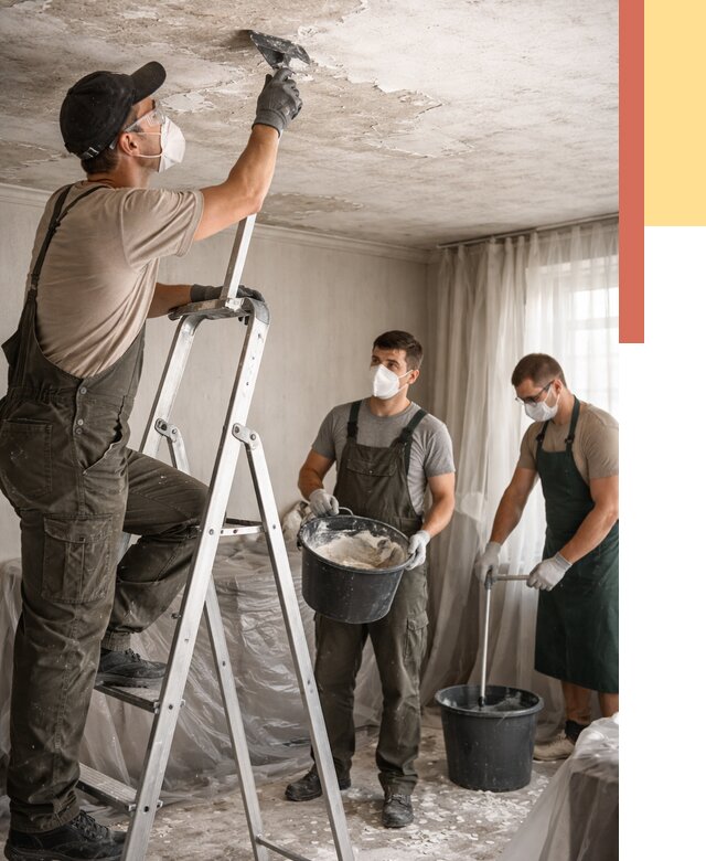 Удаление побелки с потолка в Тобольске от 2542 руб. быстро и недорого | ОТДЕЛОЧНИК-Тбл